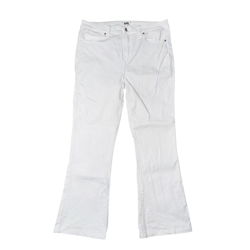 PAIGE Laurel Canyon Flare Jeans Womens‎ 32 White Good High Rise Denim